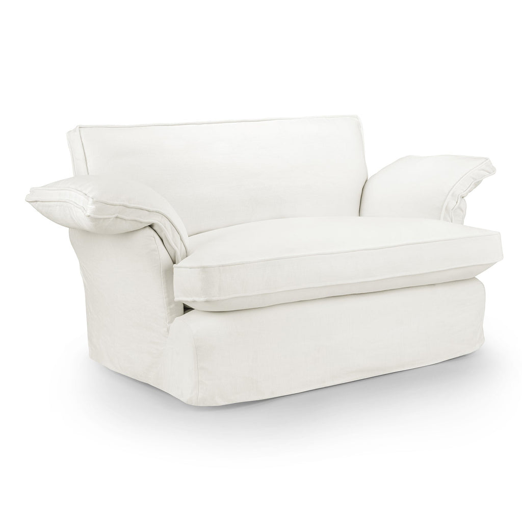 Hampton White Linen 2 Seat Sofa