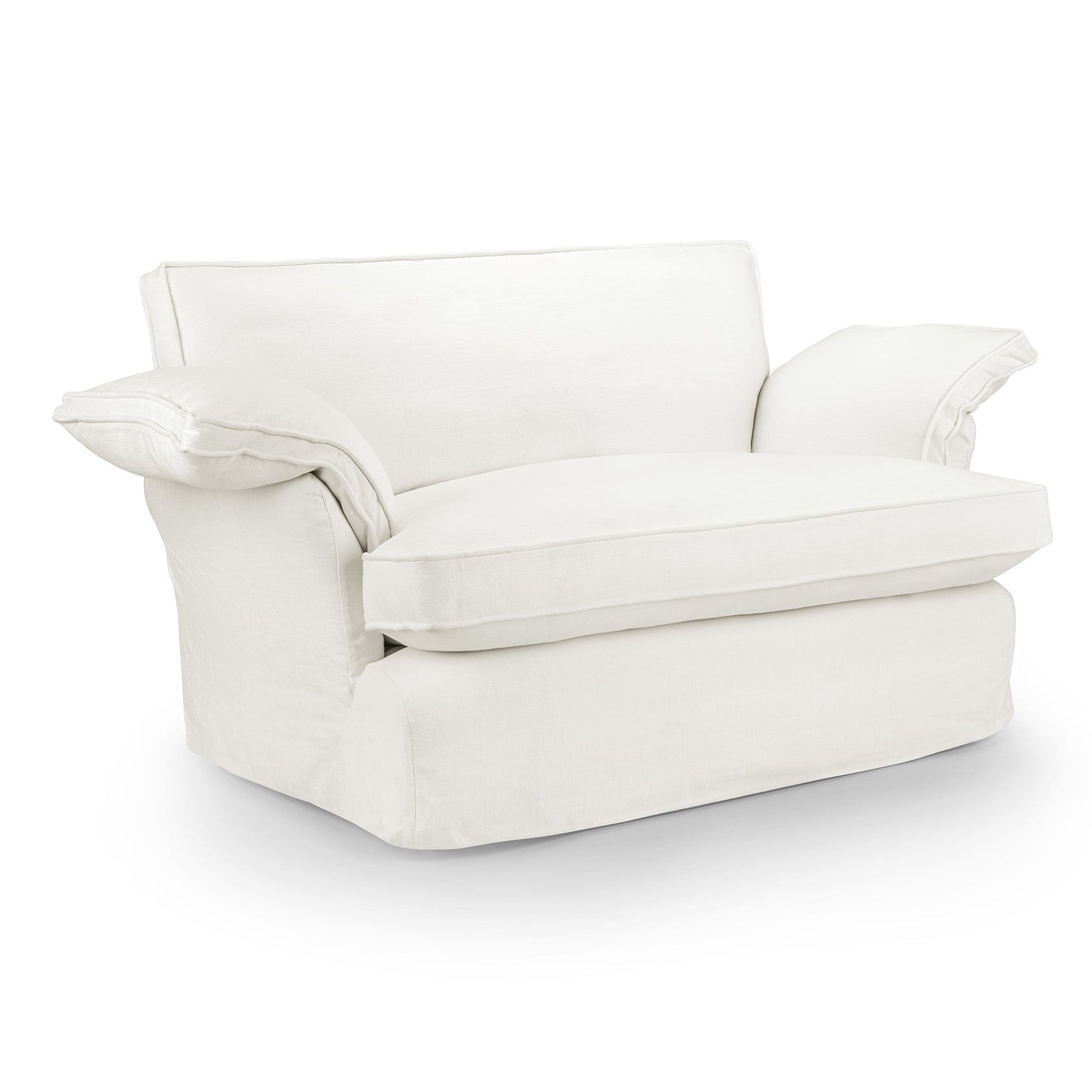 Hampton White Linen 2 Seat Sofa