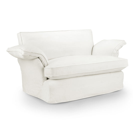 Hampton White Linen 2 Seat Sofa