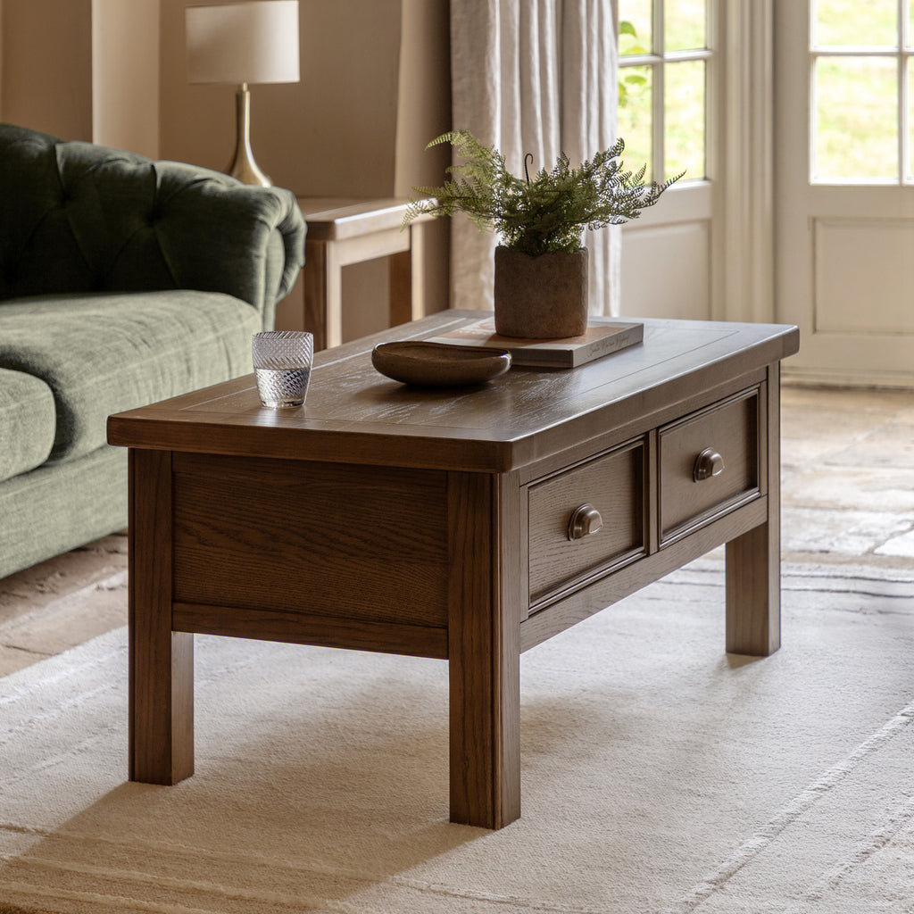 Hardwick Contemporary French 2 Drawer Coffee Table