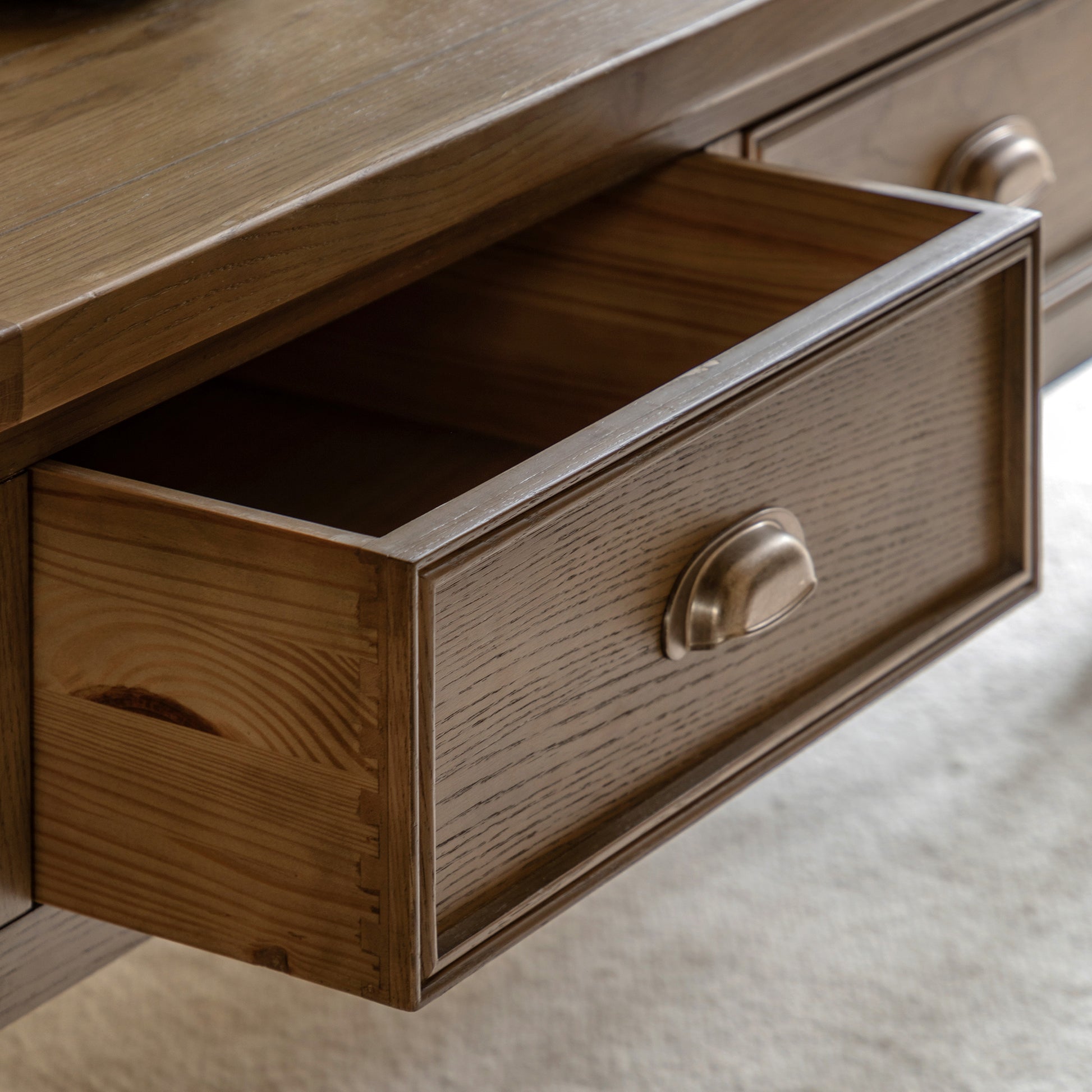 Drawer View for Hardwick French Coffee Table with 2 Drawers