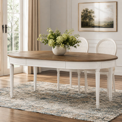 Helena French Extending Round Dining Table