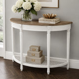 Helena French Half Moon Console Table