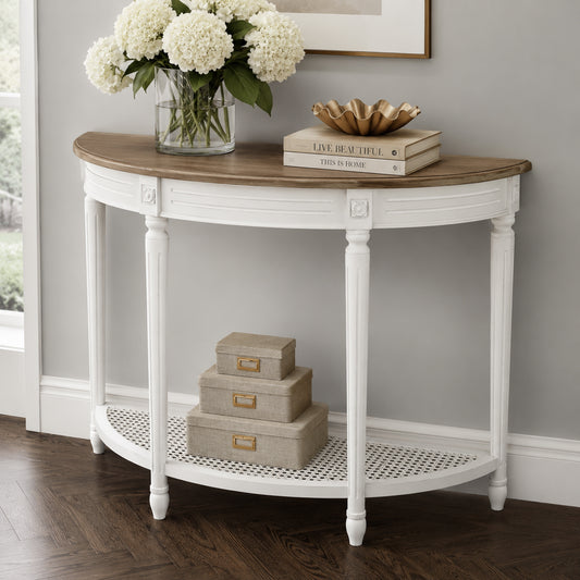 Helena French Half Moon Console Table