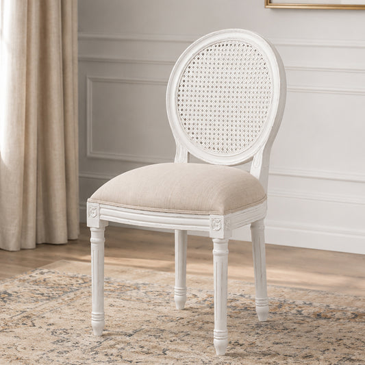 Helena French Louis Rattan Back Dining Chair