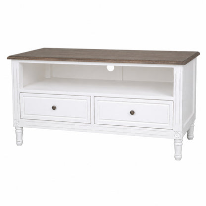 Helena Painted French TV Cabinet with Wooden Top