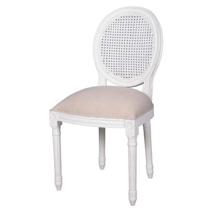 Helena Oval Rattan Back French Dining Chair