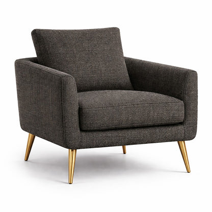 Henley Espresso Linen Upholstered Armchair