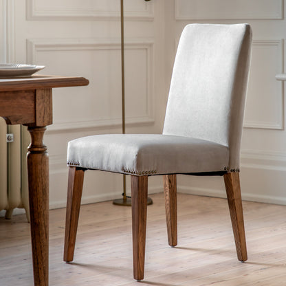 Highgrove Dove Velvet Dining Chair (Pack of 2)