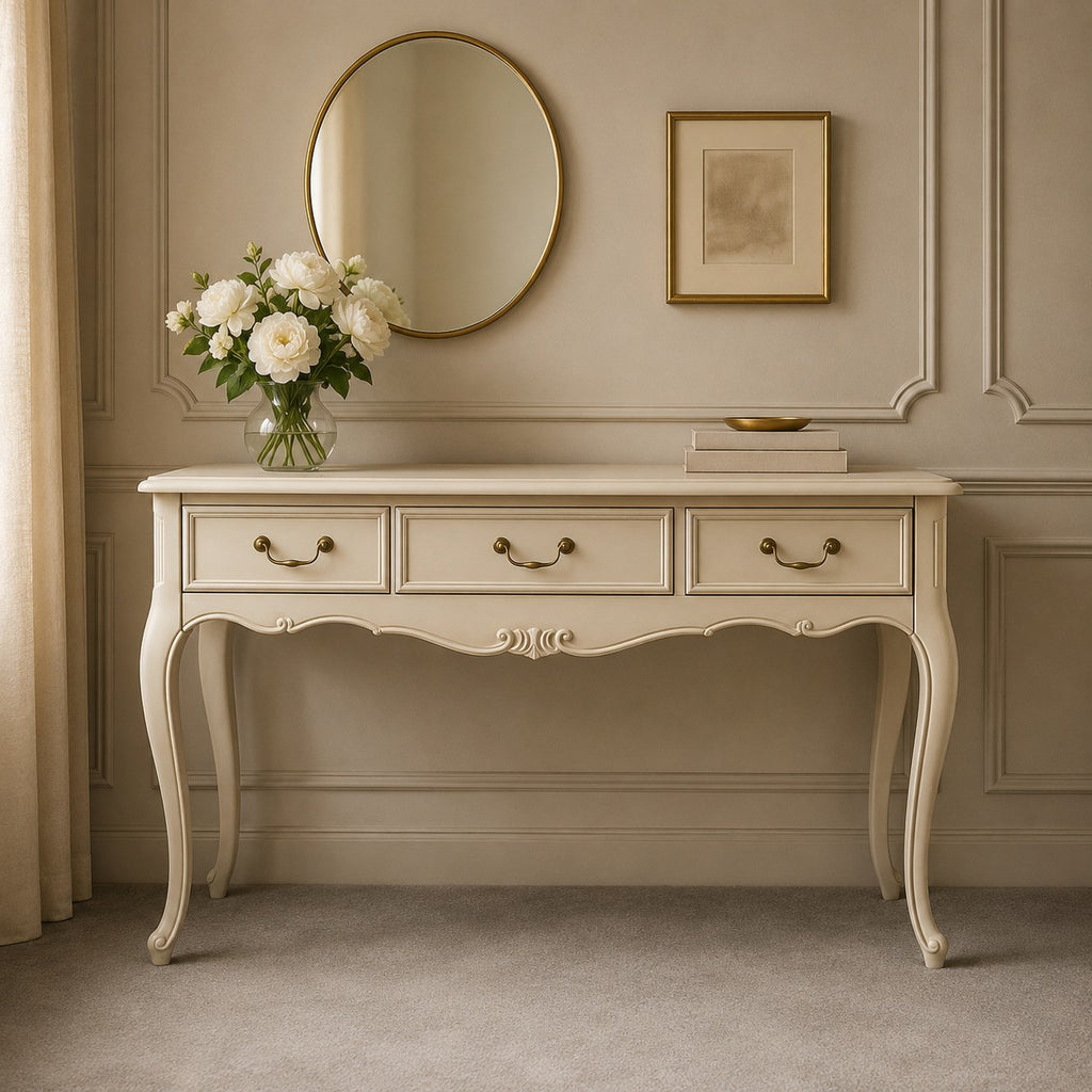 Isabella Ivory French Dressing Table Desk