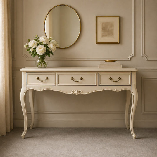Isabella Ivory French Dressing Table Desk