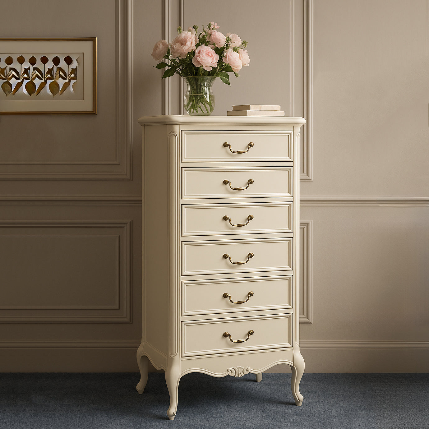 Isabella Ivory French Tall Chest