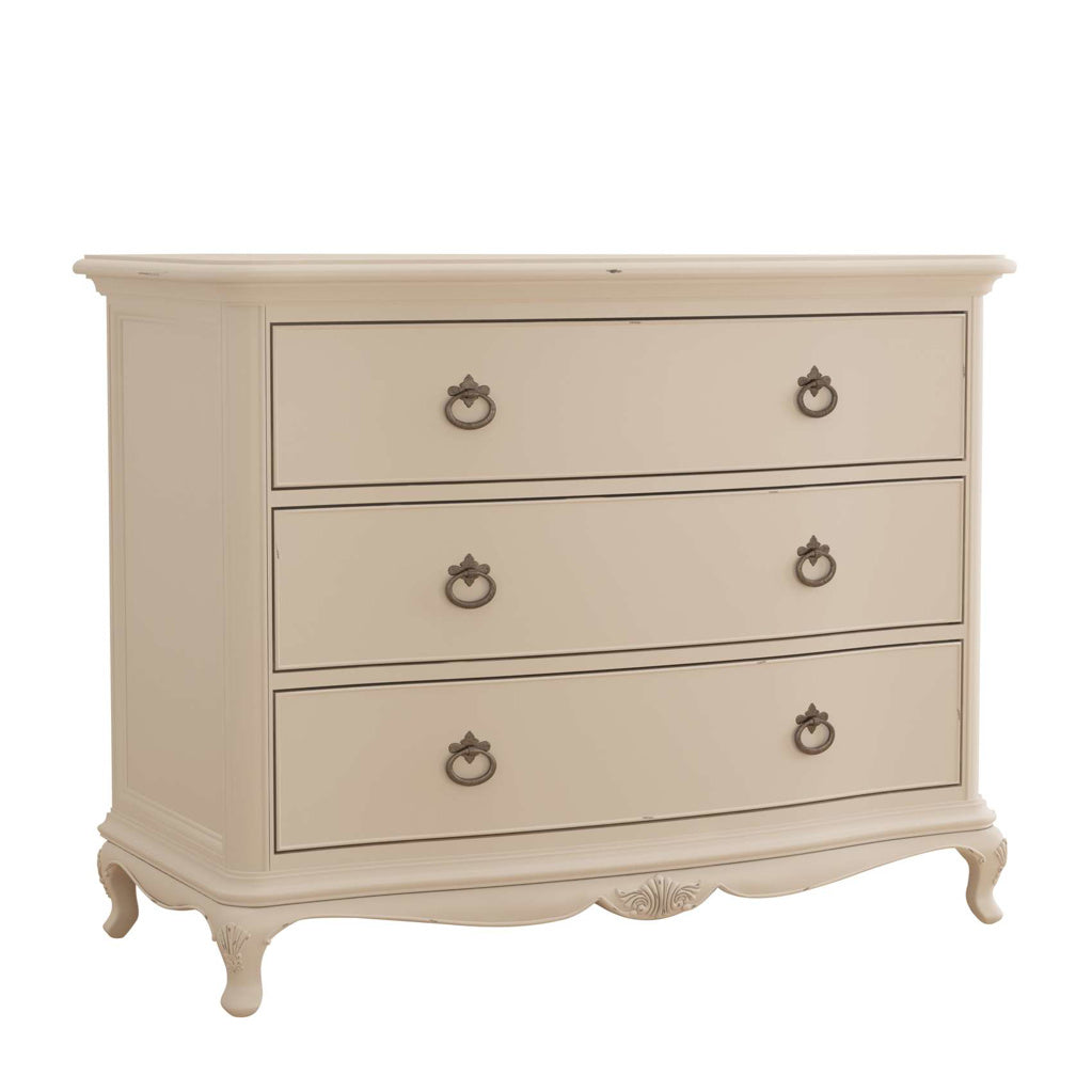 Ivory French 3 Drawer Chest