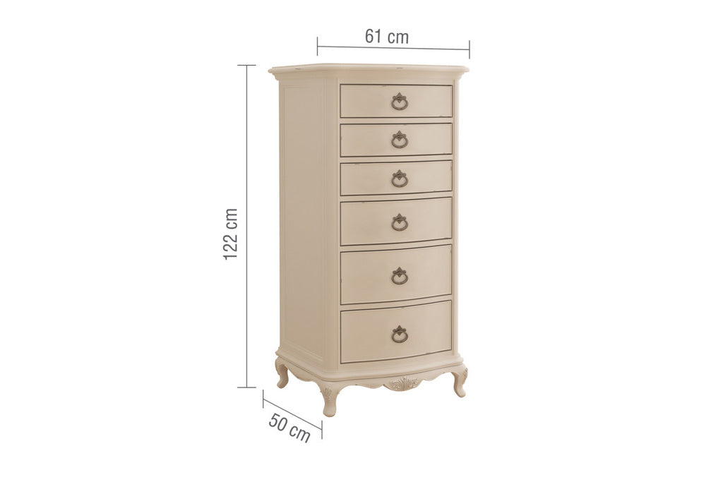 Ivory French Tall Chest