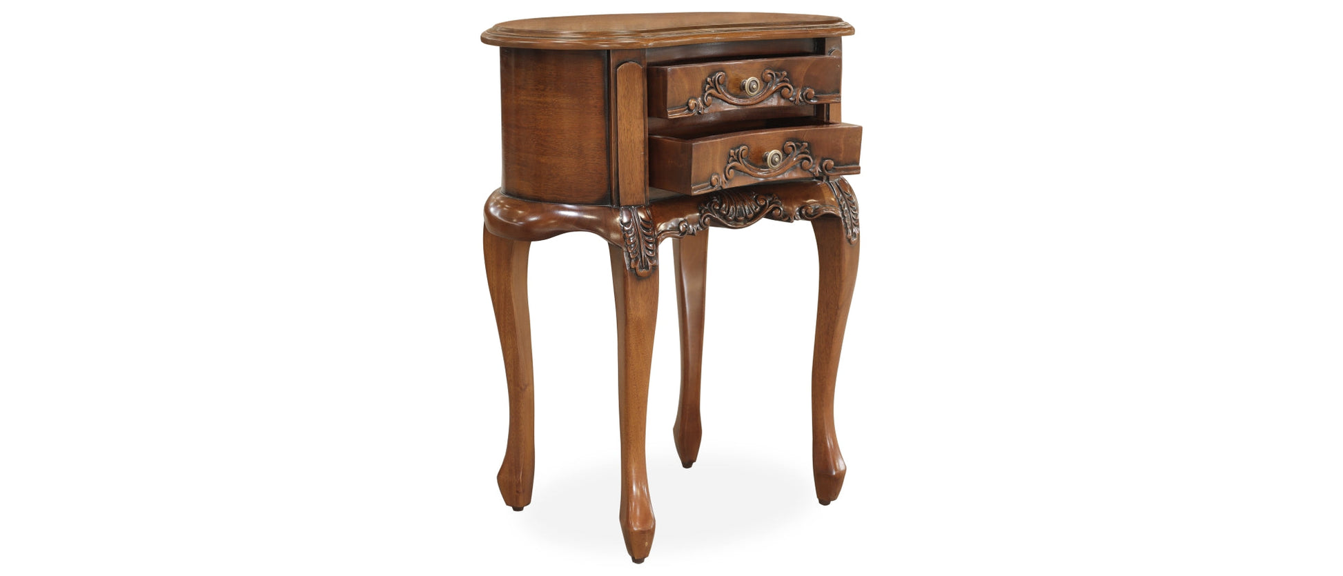 Classic Mahogany French Kidney Shaped Side Table