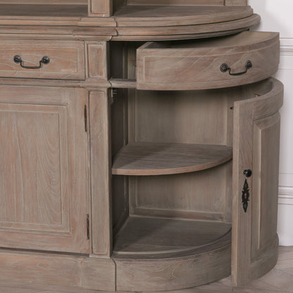 Large French Wooden Bookcase with Ladder