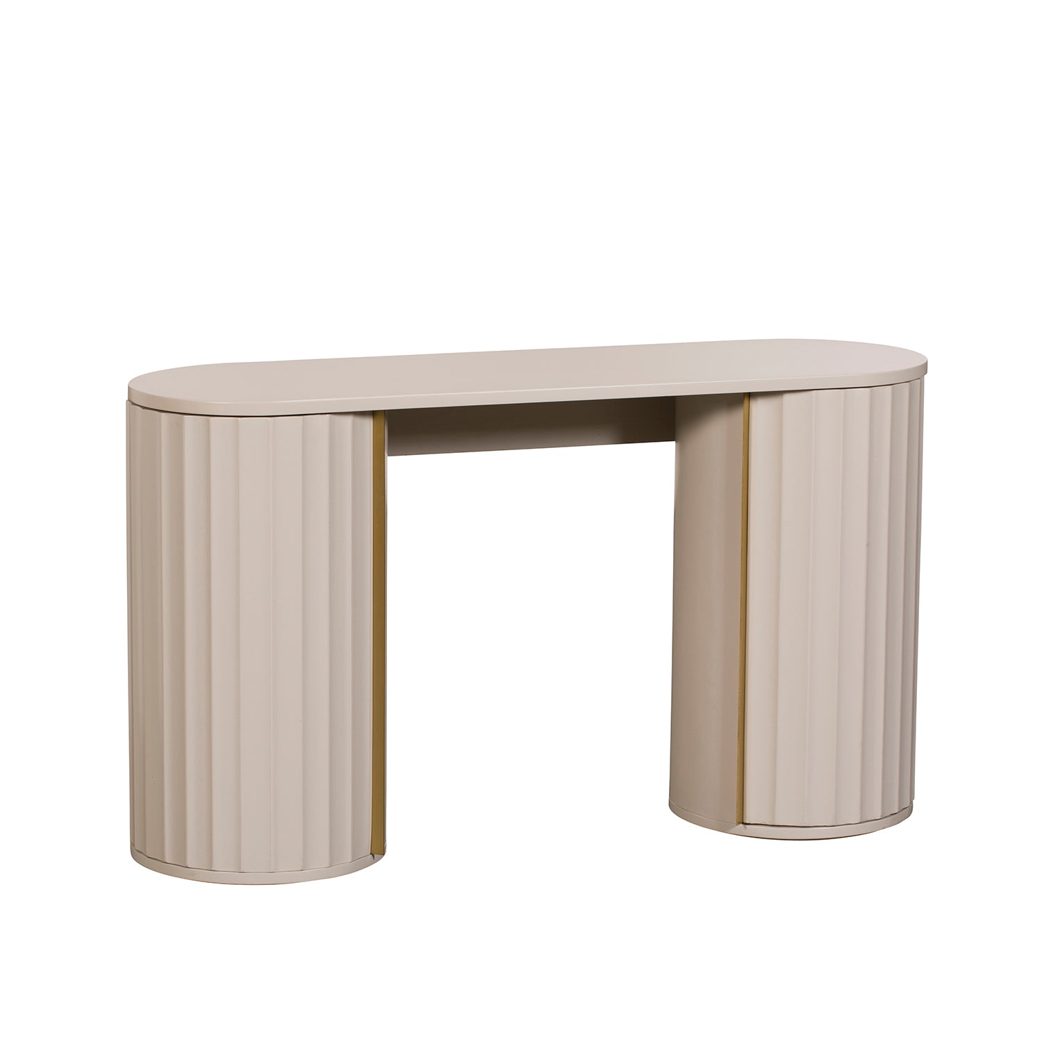 Lily Off-White High Gloss Modern Dressing Table with Mirror