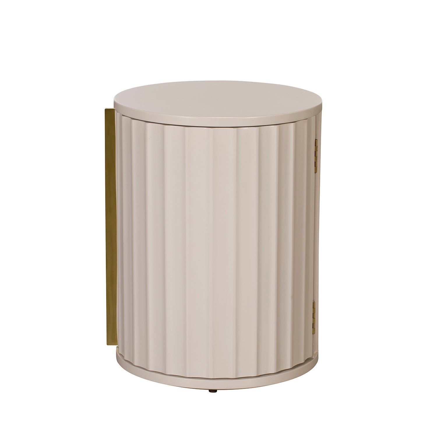 Lily Off-White High Gloss Moden Bedside Table