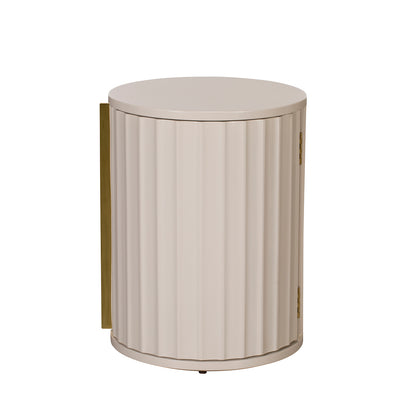 Lily Off-White High Gloss Moden Bedside Table