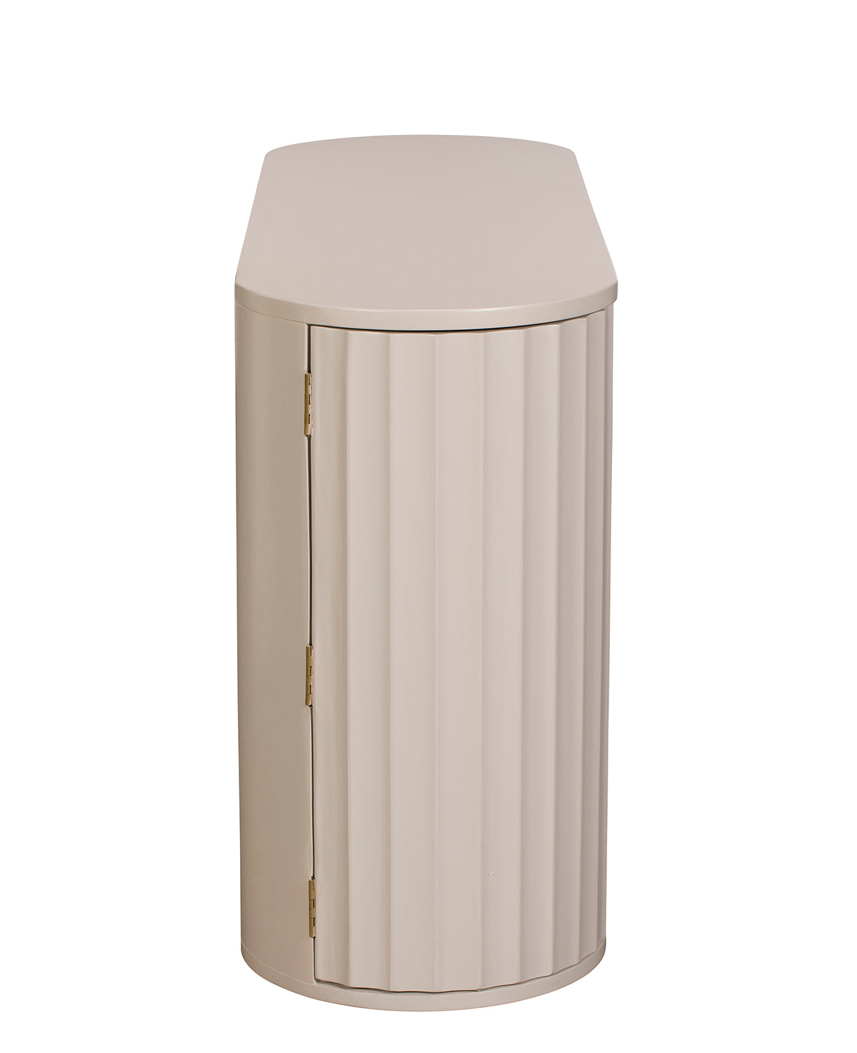 Lily Off-White High Gloss Dressing Table with Mirror - Side View
