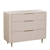 Lily Off-White High Gloss Modern 3 Drawer Chest