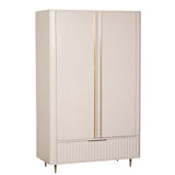 Lily White Gloss French Double Wardrobe