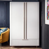 Lily White Gloss Modern Double Wardrobe
