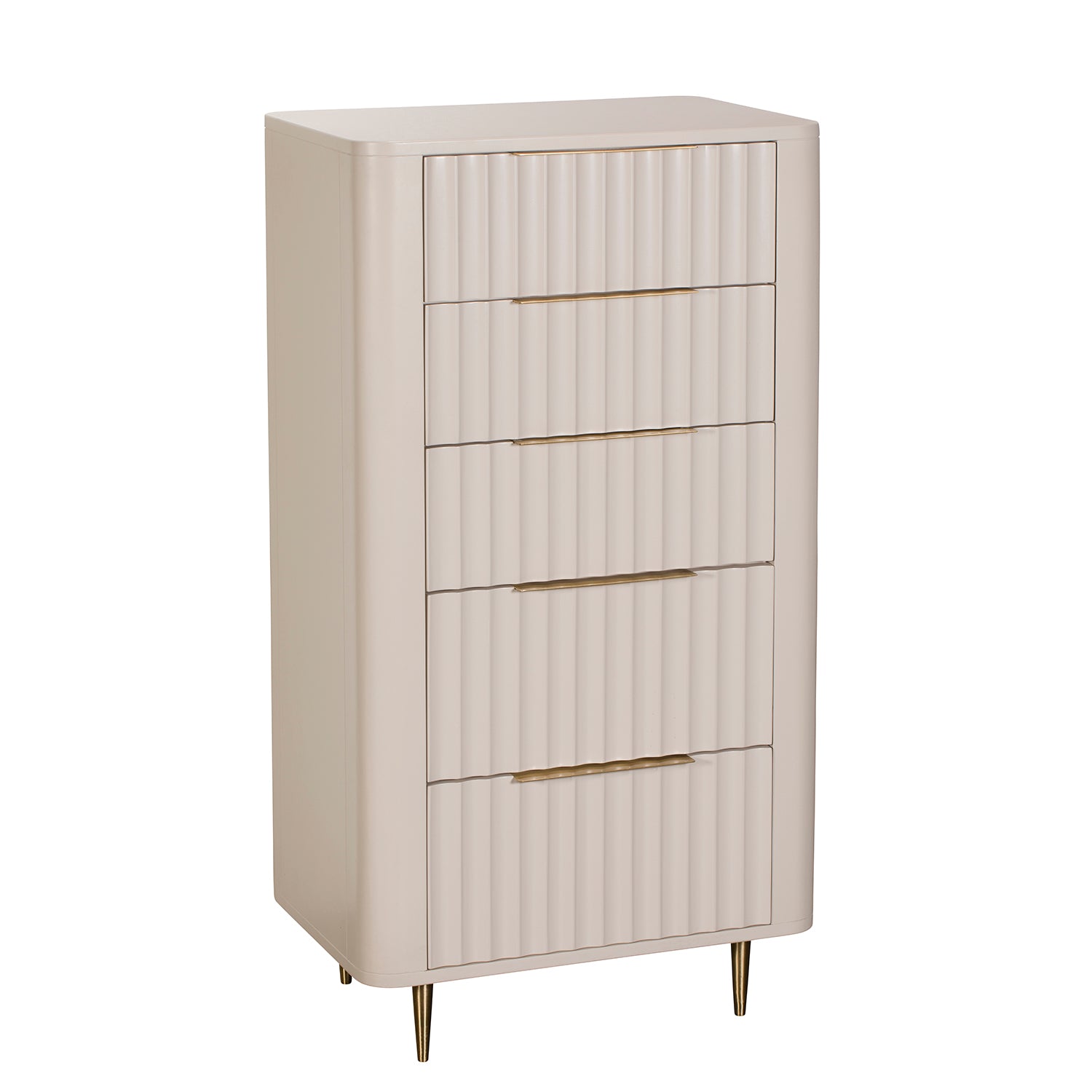 Lily Off-White High Gloss Tallboy