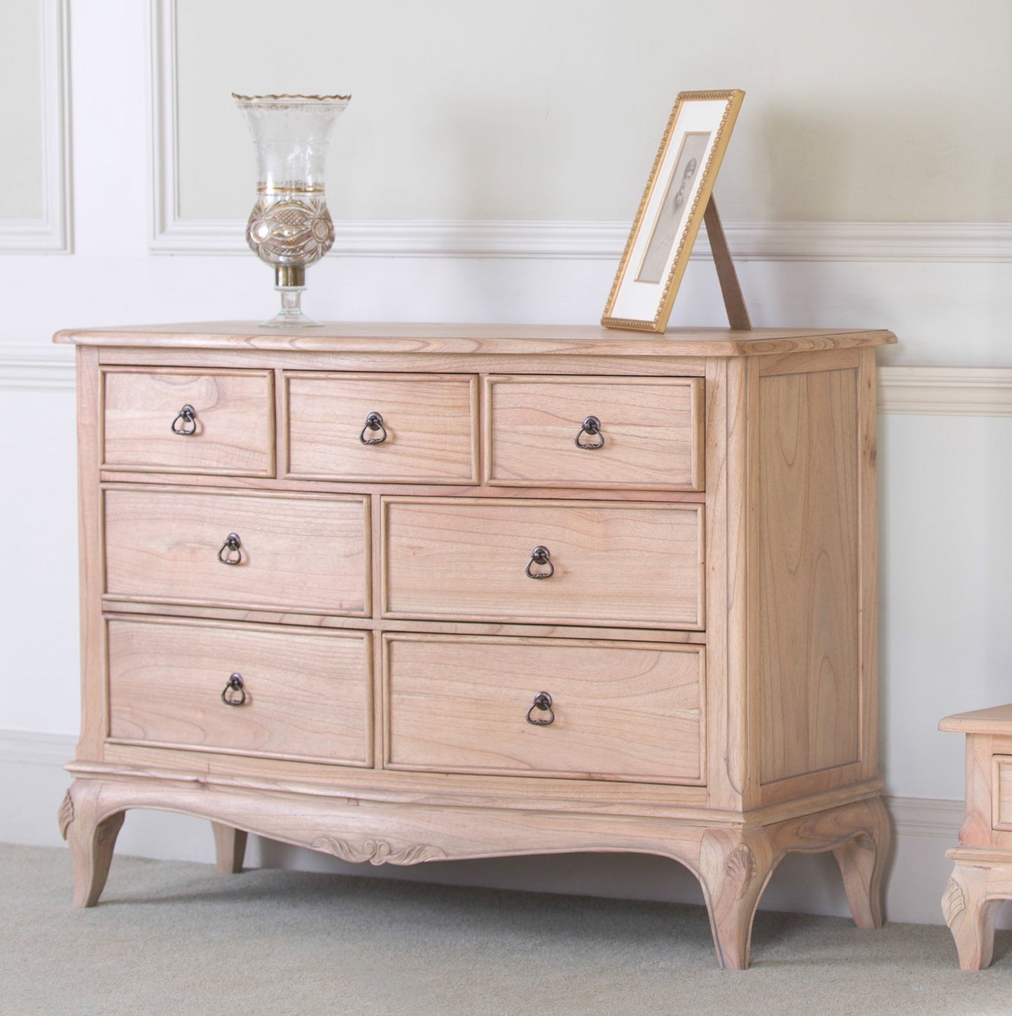 Limoges Natural 7 Drawer French Chest