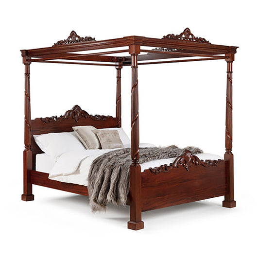 Lincoln French Mahogany 4 Poster Bed