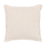 Linen Look Cushion 2pk Cream
