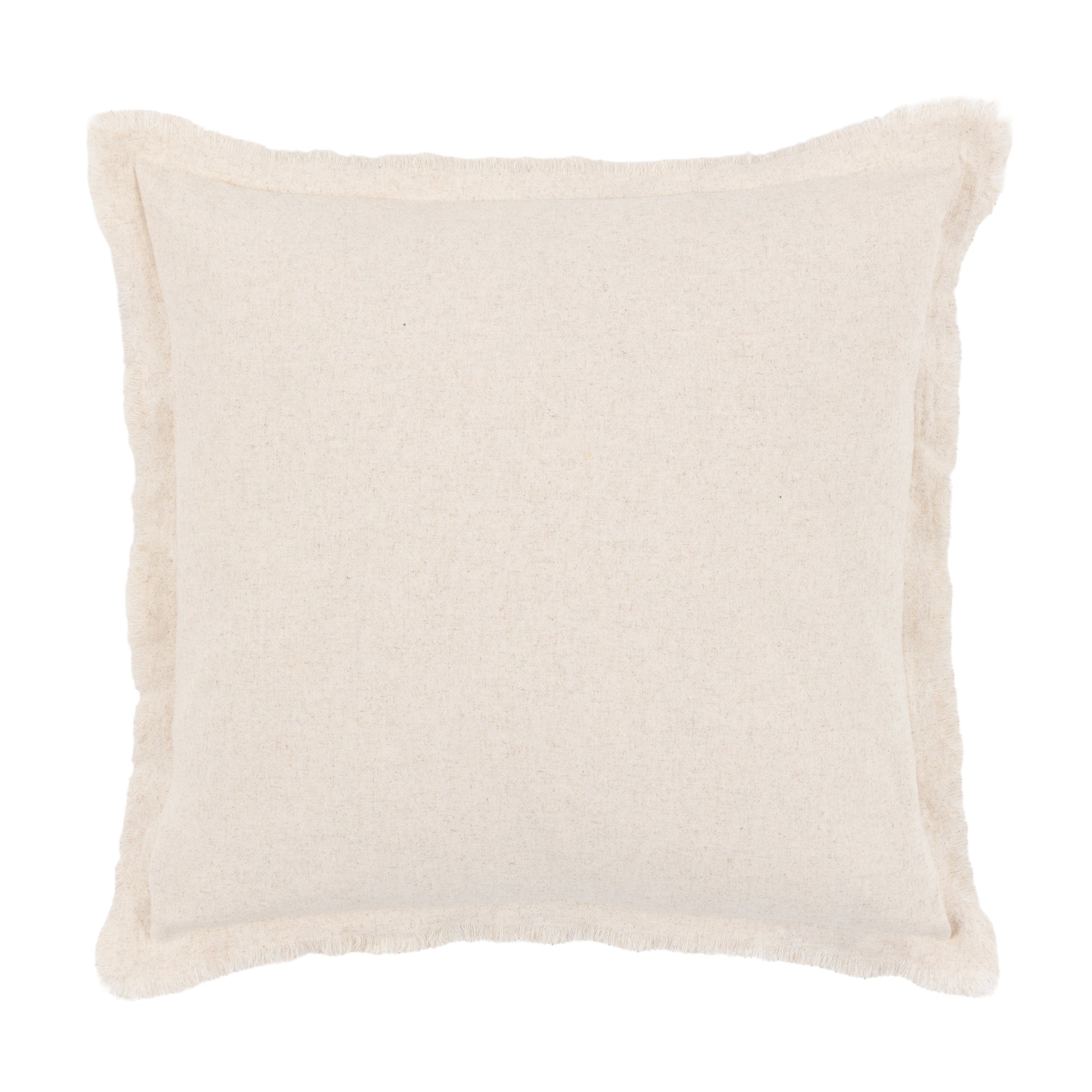 Linen Look Cushion 2pk Cream