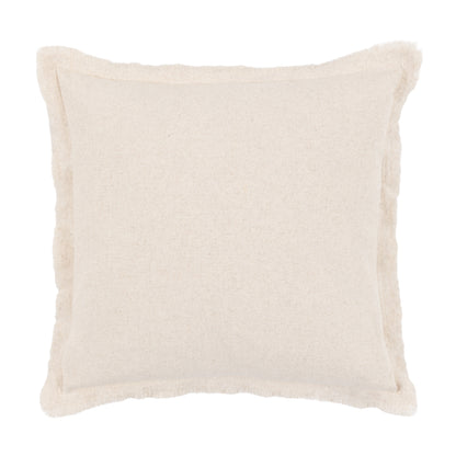 Linen Look Cushion 2pk Cream