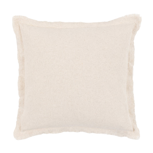 Linen Look Cushion 2pk Cream