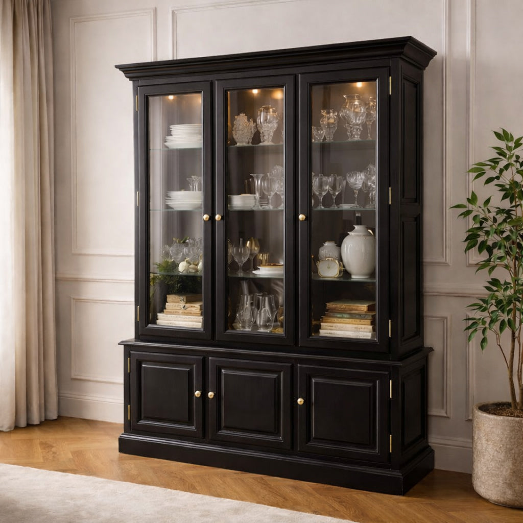 Louis 3 Door French Display Cabinet