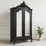 Louis French 2 Door Mirrored Armoire