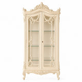 Louis French Heavily Carved 2 Door Display Cabinet
