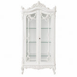 Louis French Heavily Carved 2 Door Display Cabinet