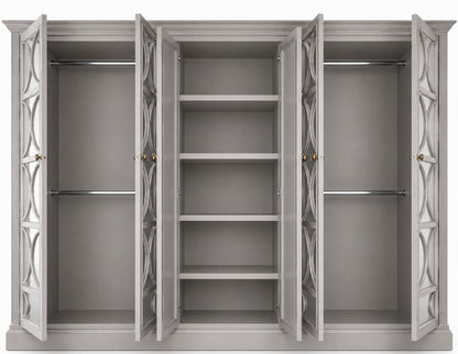 Open View for French Louis Mirrored Armoire
