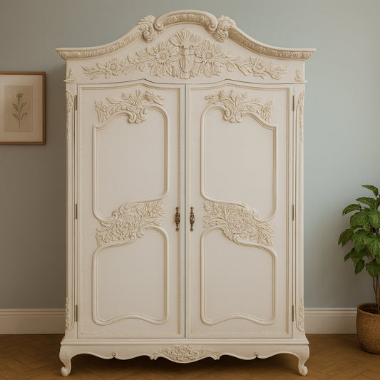 Louis French Heavily Carved Wardrobe