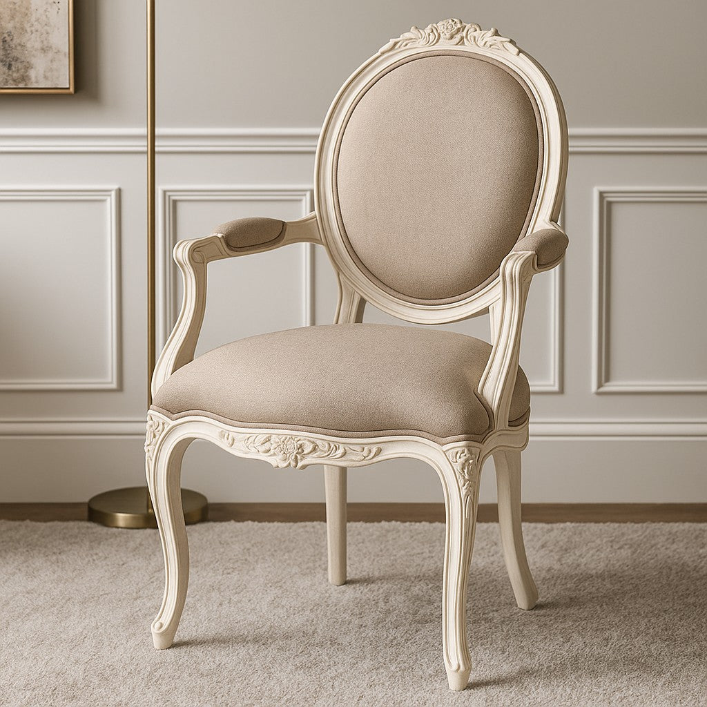 Louis French Upholstered Armchair
