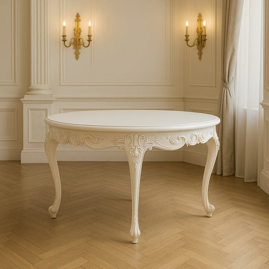 Louis Heavily Carved Round French Dining table