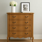 Louis Oak French Small Chest of Drawers