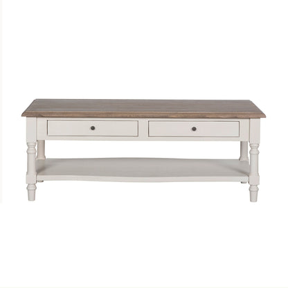 Lyon French Painted Coffee Table with Drawers