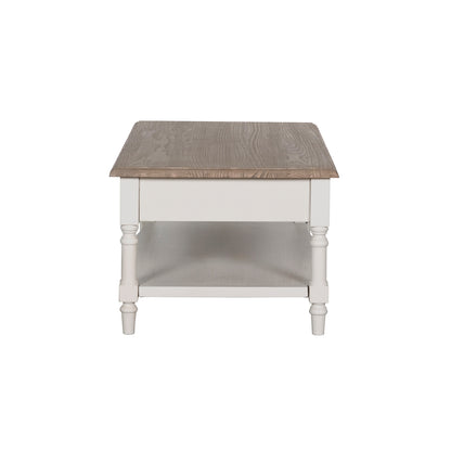 Lyon French Painted Coffee Table with Drawers