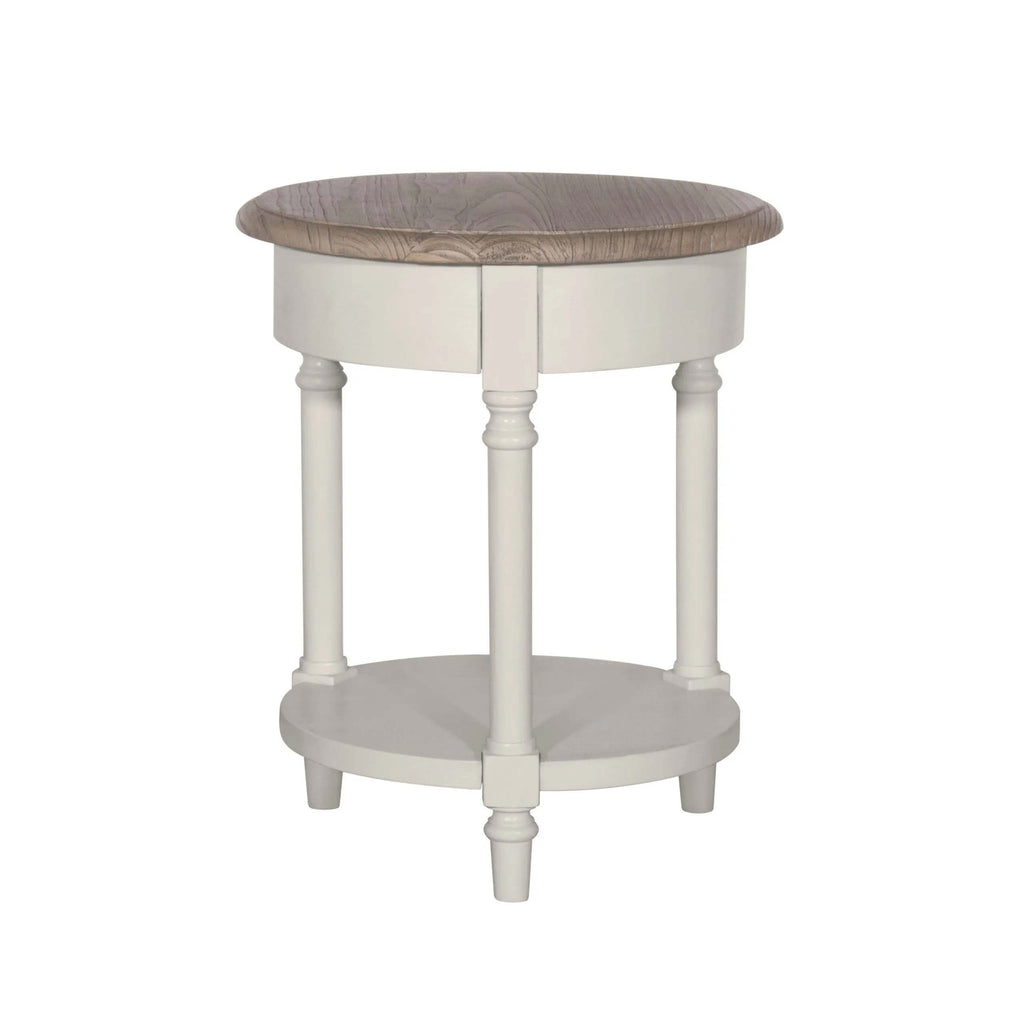 Lyon French Painted Round Side Table