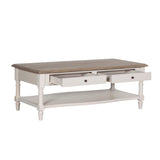 Lyon French Painted Coffee Table with Drawers