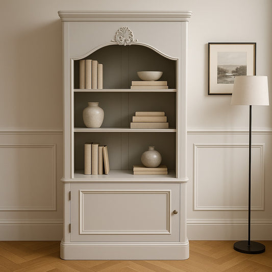 Lyon French Small Bookcase with Cupboard