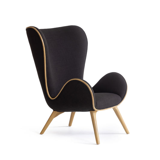 Marino Curved Linen Armchair