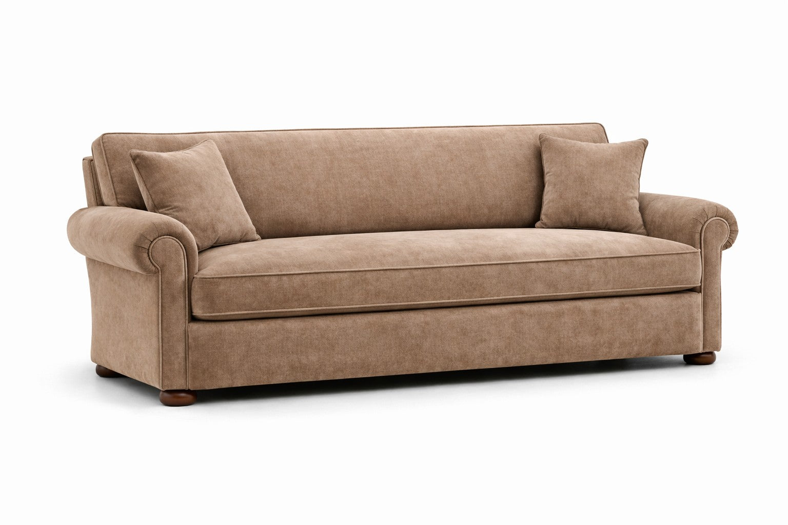 Montpellier Champagne Grey Velvet Large Sofa